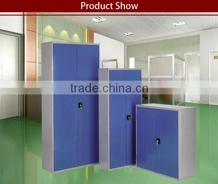 0.6mm 2 door steel file cabinet office furniture steel cupboard 4 moveable shelf