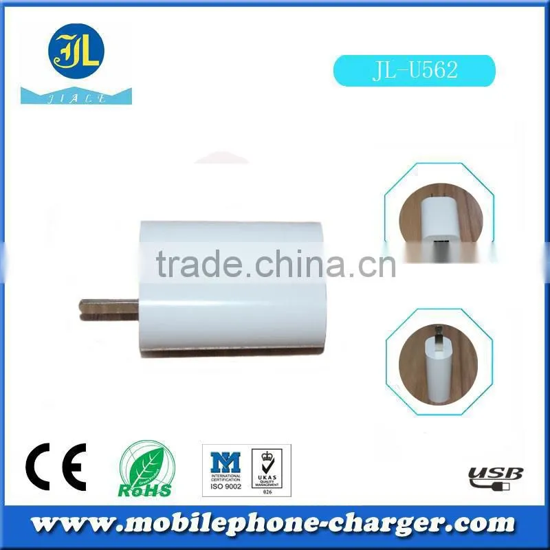 Mini mobile phone charger white usb travel charger used mobile phone made in China