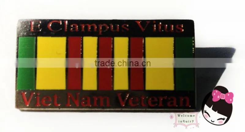 Custom metal lapel pin tie clip 214 offset printing green