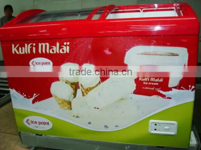 glass door refrigerated showcase supermarket freezer showcase ice cream chest freezer