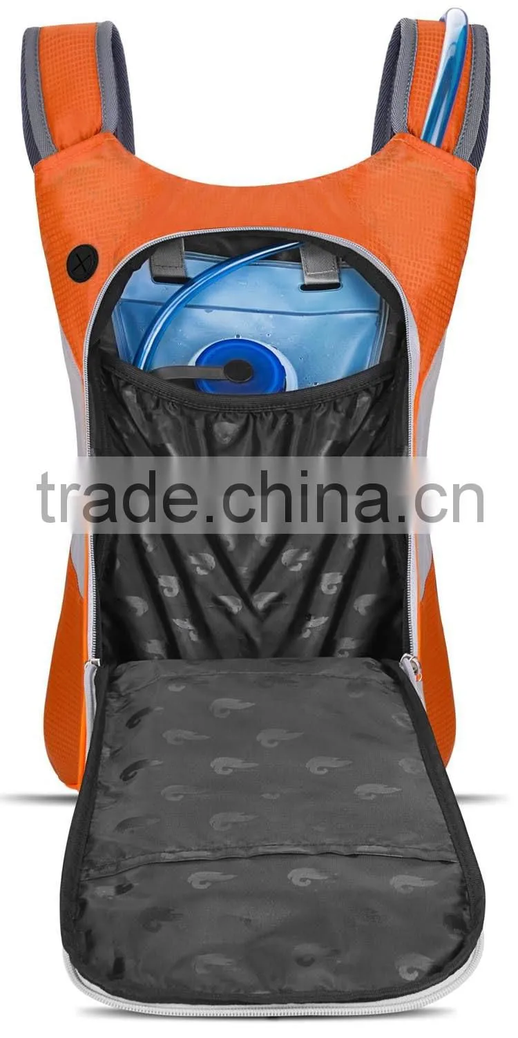 High quality custom solar hydration backpack, OEM solar hydration pack with water bladder