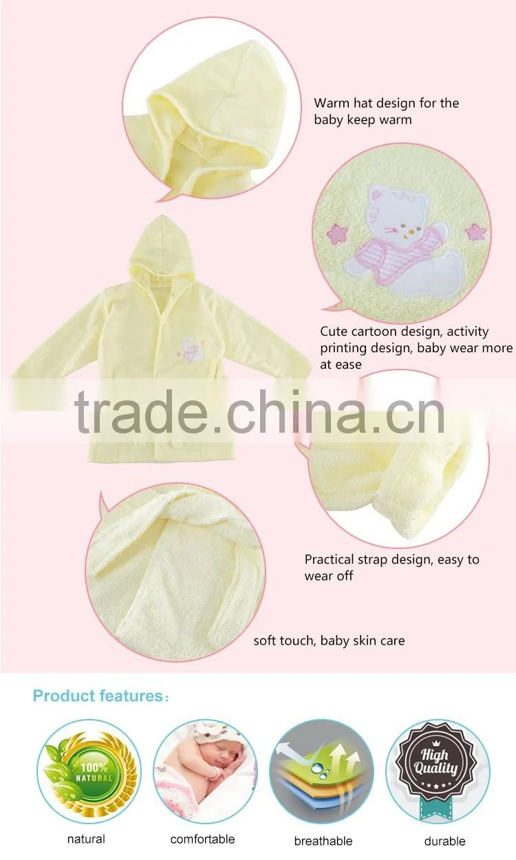 Cheap wholesale 100% cotton children bath bathrobe