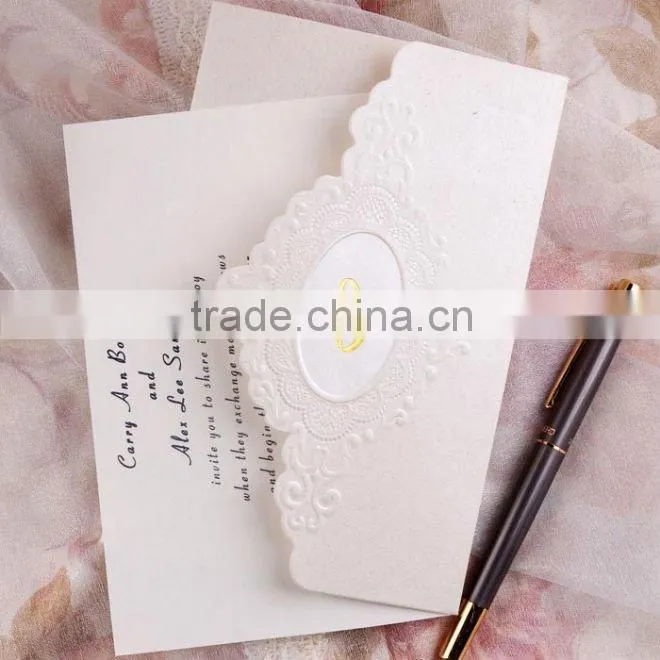 China Manufacturer Latest Luxurious wedding card greeting card