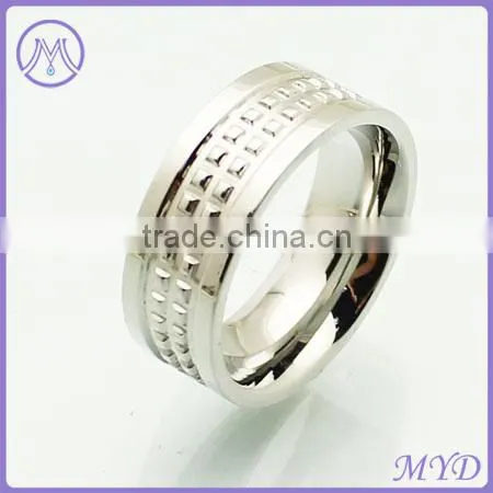 Holiday Christmas Jewelry Gift Stud Spots Design Stainless Steel Ring Band