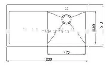 One Bowl With One Drainer Board Sink-STS101A
