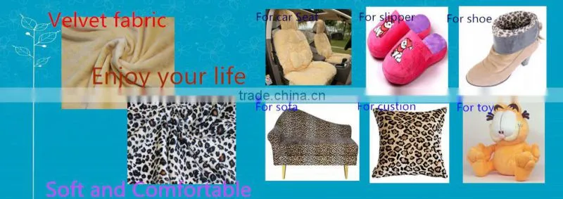 100% polyester brushed fabric velvet