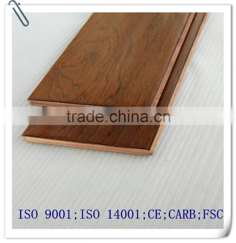 Handscraped Walnut Multilayer Engineered Wood Flooring 7-layer