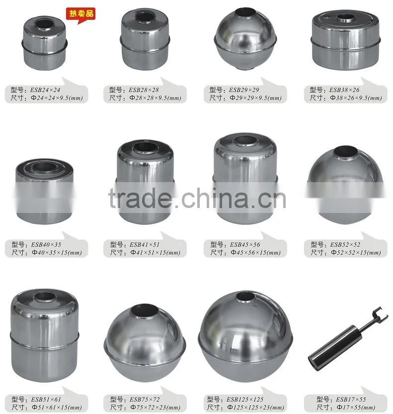 SS304 Stainless steel ball float level switch/sensor ESB100x100x23