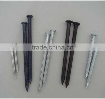 black/galvanized grooved concrete nails
