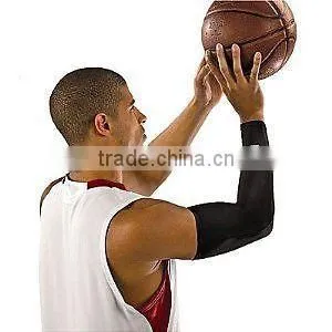 Black Sports Protection Basketball pro Tennis Golf Cycling Muscle Top Skin Arm Sleeves