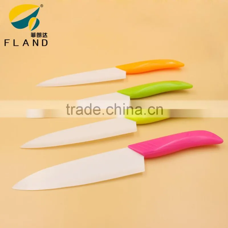 Colour PP handle top -quality pp handle 7' ceramic chef knife