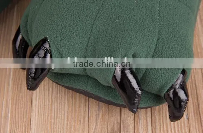 plush big foot slippers/Indoor plush animal tiger slippers/plush animal slippers