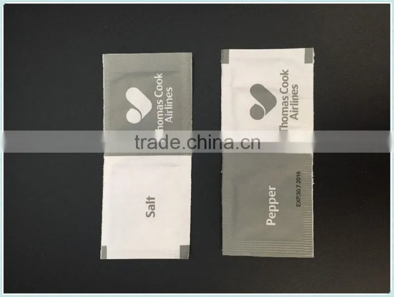 Available stock of salt and pepper sachet in twin pack /food grade