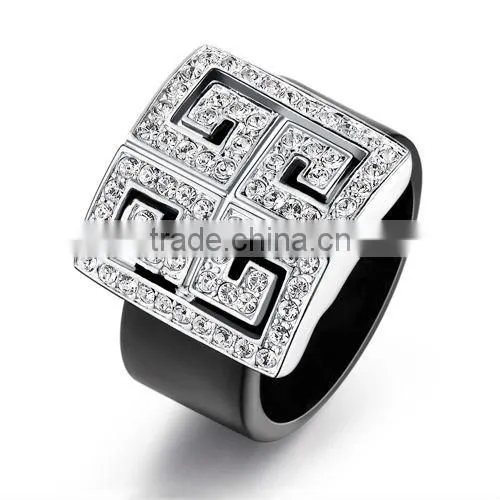 Light weight finger ring for men crystal acrylic ring jewelry