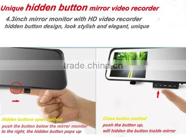 HOT SELL D600A dual lens vehicle car camera dvr video recorder