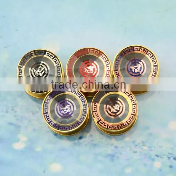 TP011374 China manufacturer surgical steel glass ear plug gold charming body jewelry