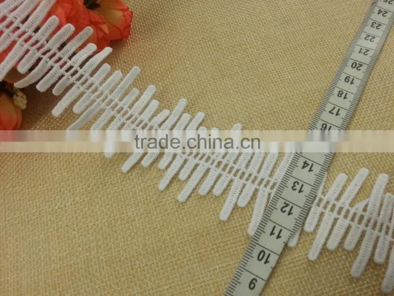 4cm poly/cotton fancy water soluble lace for ladies wear -- H1666