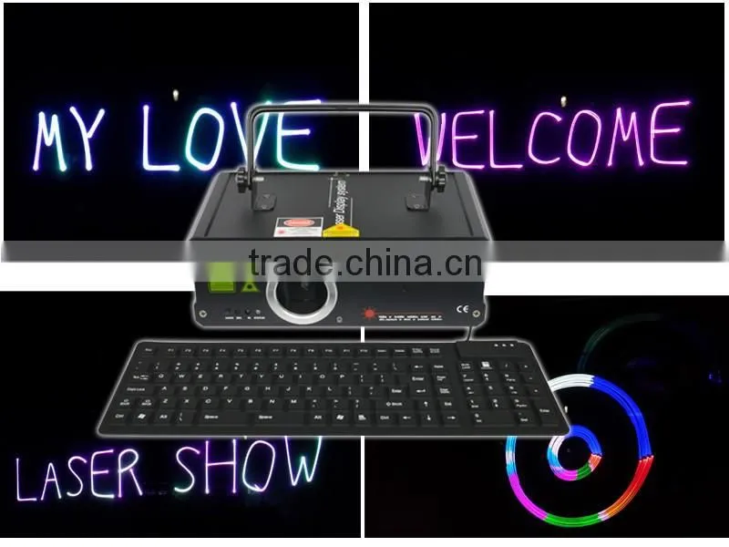 laser show system 400/500mW rgb typewriting laser light
