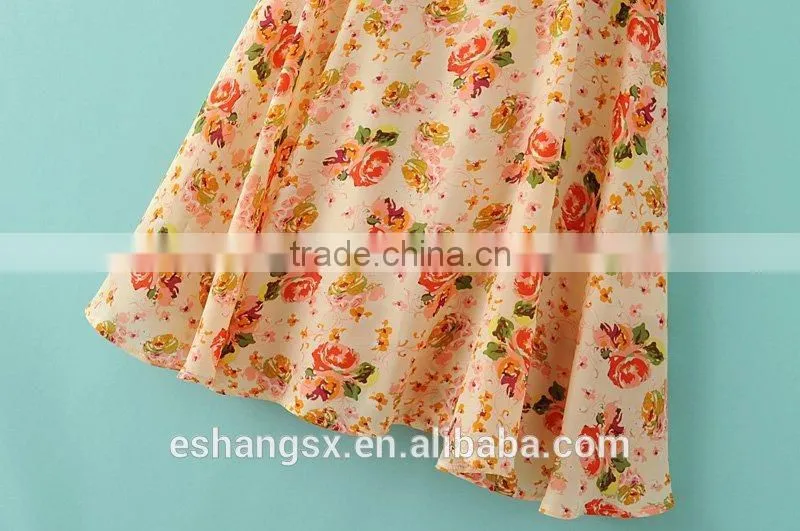Fashion chiffon printed flower girl dresses