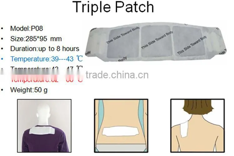 Classic triple muscle pain relief patches physical therapy heat pack