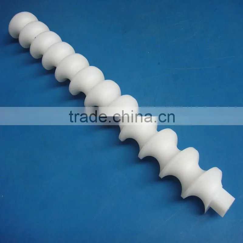high precision engineering plastic CNC machining uhmw-pe conveyer screw rod
