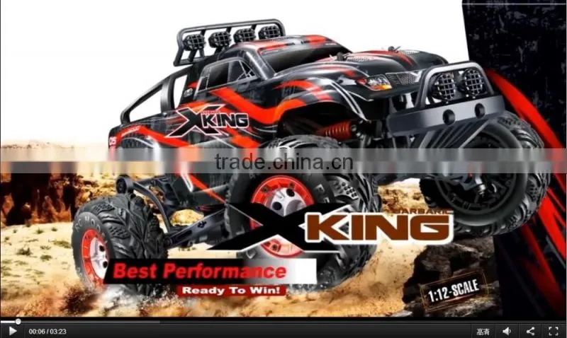 2.4G 4WD Big wheels Off Road RC Car 1/12 High speed rc monster truck rock racing car for sell