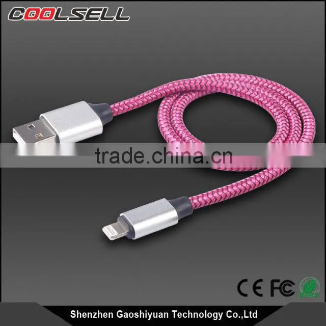 MFi certified nylon braided 8pin C48 durable cable for Apple iPhone7/6/6s/6 from MFi approved factory