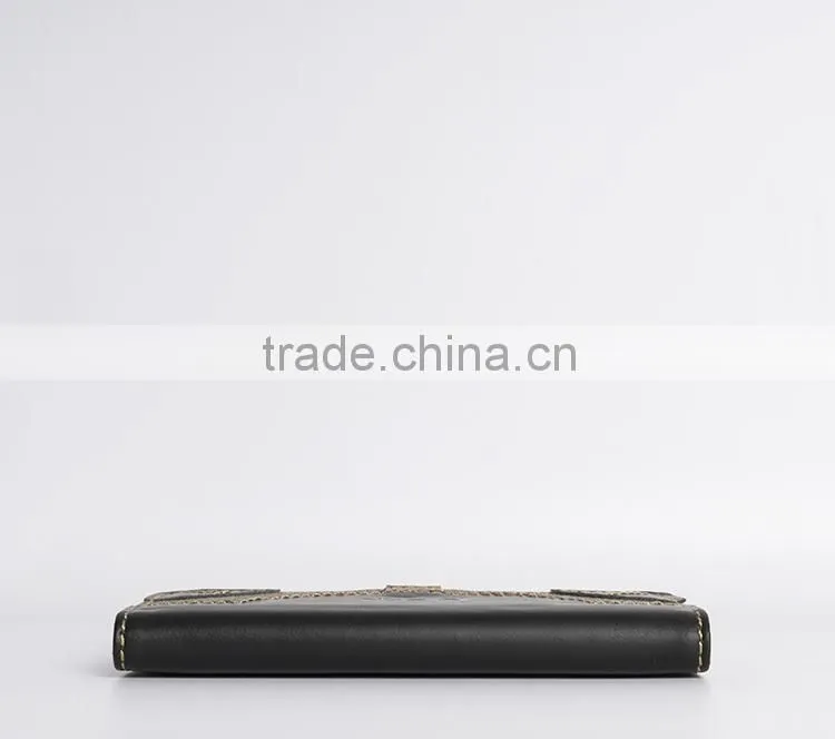 Full-grain cowhide leather with retro 18oz waxed canvas case for iPhone 6s plus handmade waxed canvas bag case for mobile phone