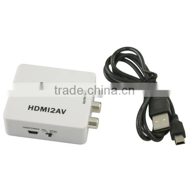 Mini HDMI2AV to AV Composite RCA CVBS Video Audio Converter
