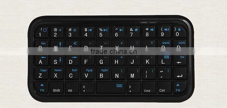 Ultra Slim Mini Wireless Bluetooth Keyboard for Blackberry Handheld Rechargeable 49-Key Wireless Keyboard for iPhone/iPad