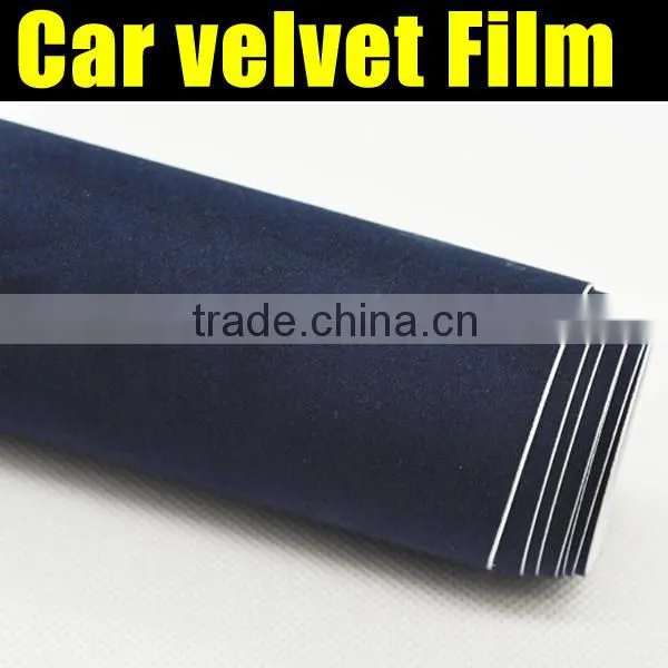 velvet car wrap 1.35*15m red color