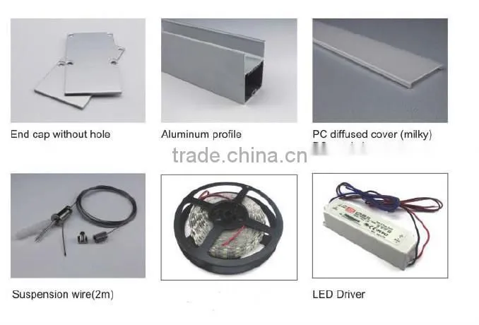 rigid bar with suspension wire 50mm*70mm profile (w*h)