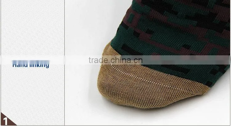2015! New Custom Design business Cotton Mens Socks mosaic sport pattern China Manufacturer in High Quality!