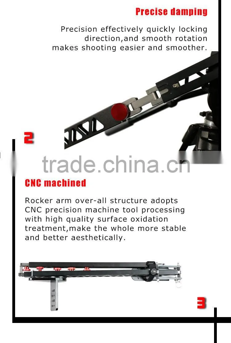 Foldable DSLR camera rig accessories video shooting rocker arm extendable dslr camera jib