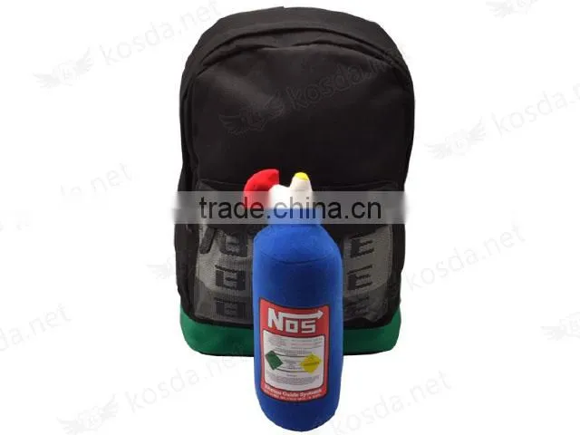 2016 New Cheap Classic Green and Black Belt Harness Canvas Racing Backpack Laptop Bag,Shoulder Car Backpack Bag