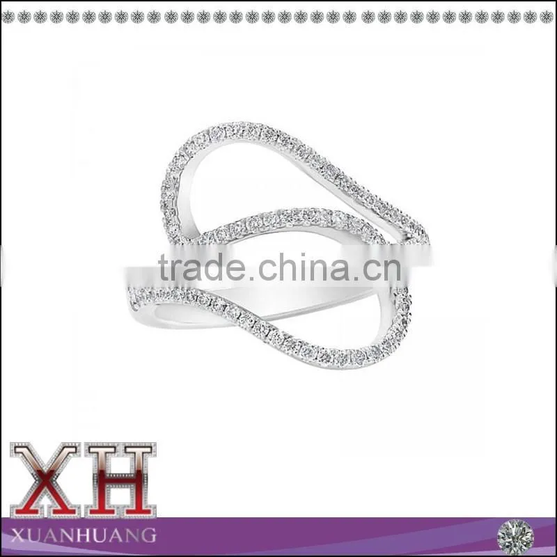 925 Silver Round Cubic Zirconia Brlliant Dazzling Band Ring For Girl
