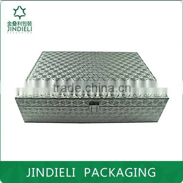 top sale silver leather cosmetic set box