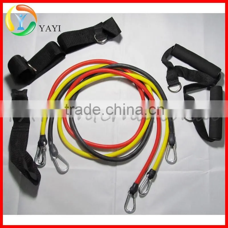 Wholesale 11 Piece Resistance Band Set with Exercise Tubes