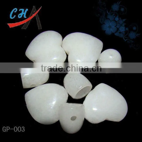 natural gemstone color white headset earplug set