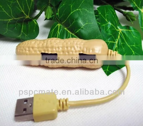 cute peanut shape usb hub 4 ports