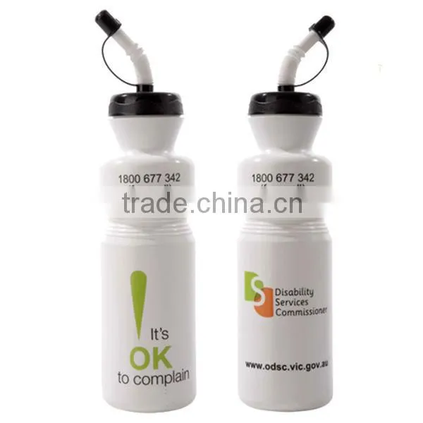 1000ml/32oz BPA free plastic sports bottle with straw lid