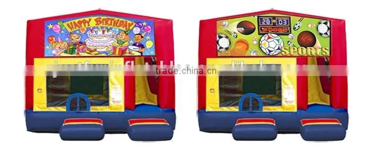 happy birthday bouncy castle modular cheap bounce houses with slide combo for kids