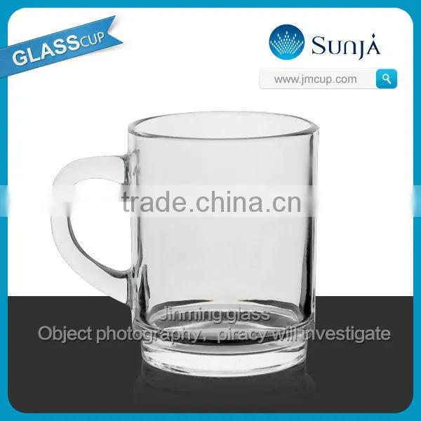 SH322 Cartoon Tulip series drinking cappuccino glass cup handle Cartoon Tulip coffee decorative glass cup