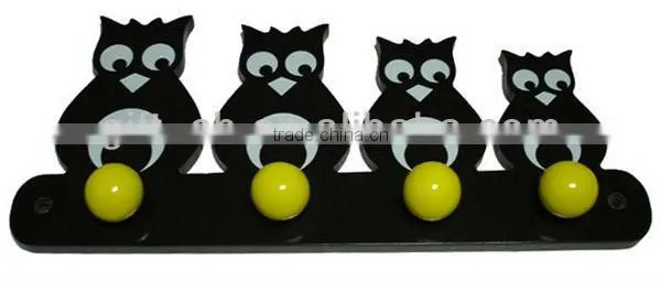 Wooden ball&animal hooks
