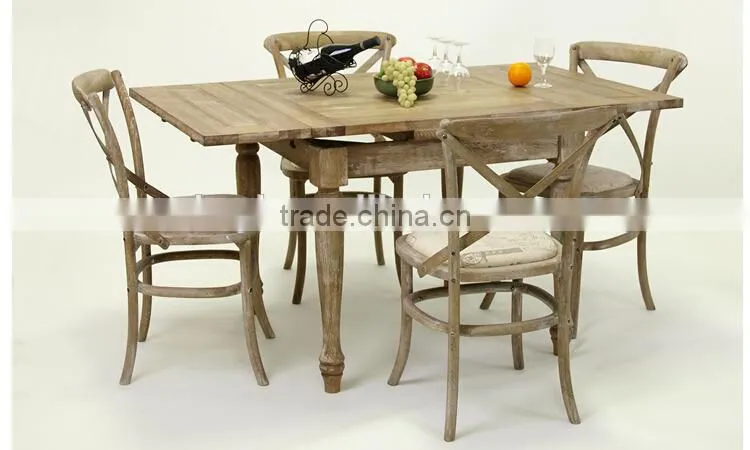 Home Useful Antique Solid wooden extensible Dining /Party Table (DT-515F-OAK,90CM)