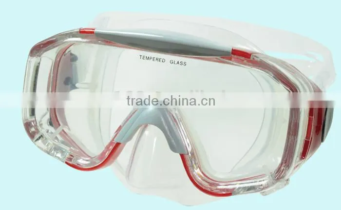 China Silicone Tempered Glass Full Face Diving Mask For Sale