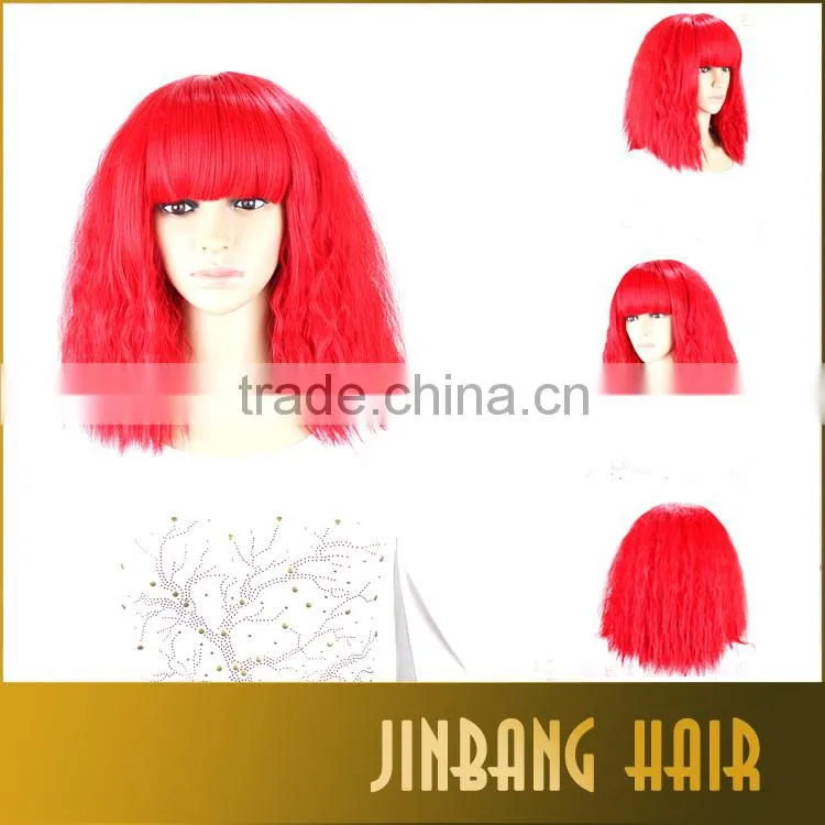 2016 Alibaba Colorful Synthetic Hair Wig New Premium Best Selling Cosplay Wig For Party