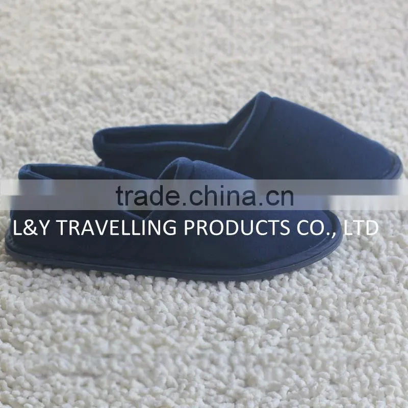 Premium quality colored cotton fleece men's indoor slippers
