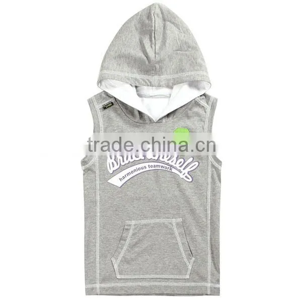 Cotton pullover kids hooded top(YCT-B0653)