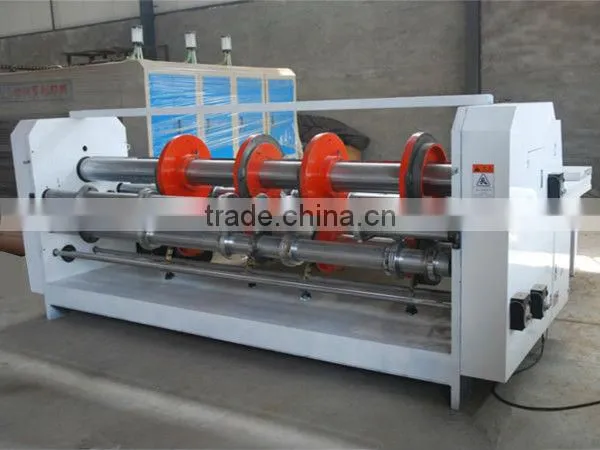 China paper board open the grooving , cutting the corner and rolling the line machine